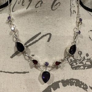 .925 Silver & Amethyst Necklace